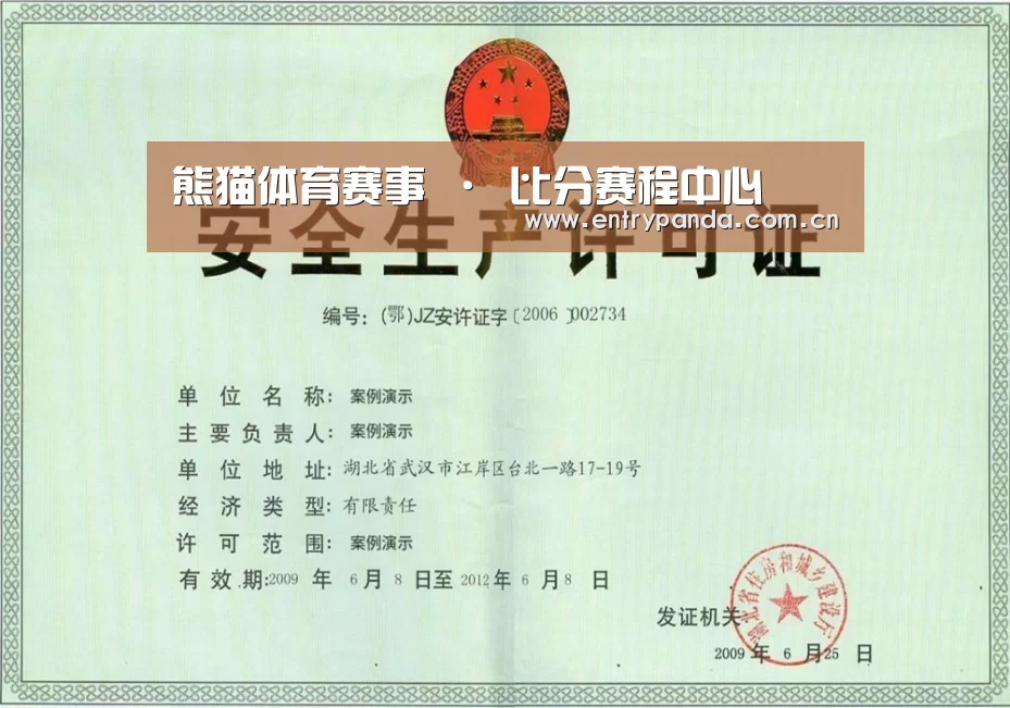 熊猫体育荣誉证书三